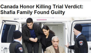 加拿大一家三口被判“榮譽謀殺”