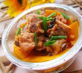 微波南瓜蒸排骨