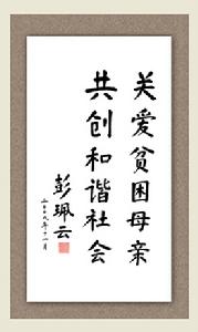 彭佩雲題詞支持項目