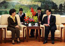 胡錦濤在人民大會堂會見朴槿惠