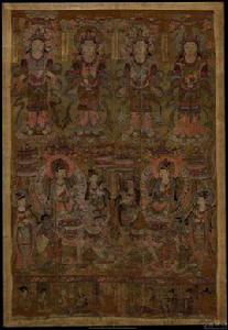 唐代四觀音文殊普賢圖 唐代四觀音文殊普賢圖