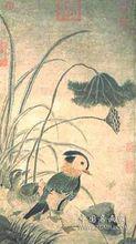 明 張子政《芙蓉鴛鴦圖》