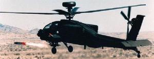 AH-64D“長弓·阿帕奇”直升機發射“地獄火”飛彈