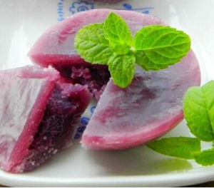 椰香紫薯小碗糕