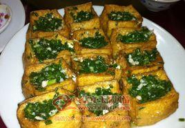 韭菜釀豆腐炸 韭菜釀豆腐炸