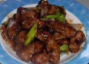 蔥爆素肉塊 蔥爆素肉塊