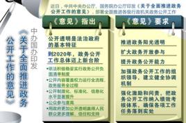 關於全面推進政務公開工作的意見 關於全面推進政務公開工作的意見