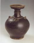 黑瓷盤口壺 黑瓷盤口壺