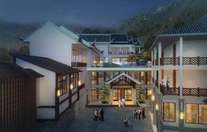 得了吊腳樓靈感的酒店建築