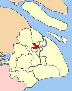 普陀區在上海市的位置圖