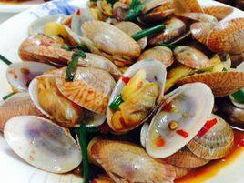 姜蔥燒花蛤 姜蔥燒花蛤