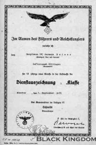 空軍12年長期服役獎章證書