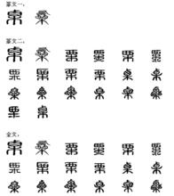 栗漢字演變