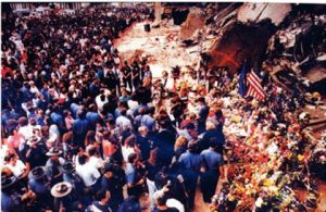 被摧毀的“大衛教”據點現場