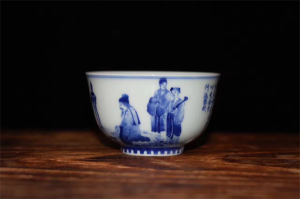 蔡慶林制青花人物碗