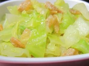 圓白菜炒小蝦 圓白菜炒小蝦