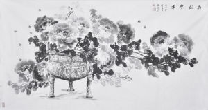 張振天國畫牡丹