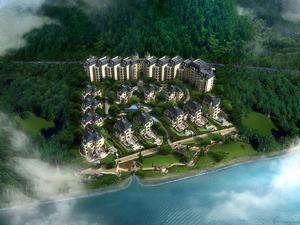 春江城堡鳥瞰效果圖