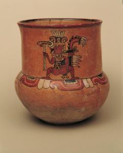 飾武士像的彩繪罐 飾武士像的彩繪罐