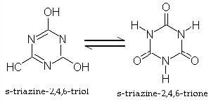 氰尿酸的分子結構式圖