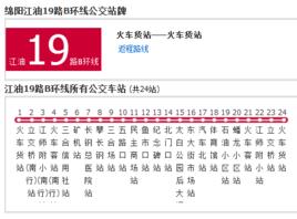 江油公交19路B環線 江油公交19路B環線