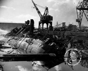 被日劇摧毀的卡森號驅逐艦