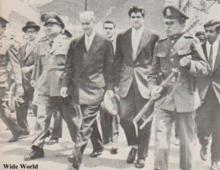 1957年5月10日，羅哈斯·皮尼利亞辭職下台