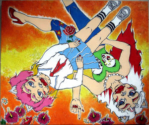 《墮落艷色》_布面油畫_40x50cm