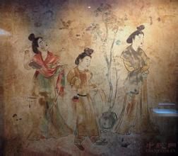 唐李賢墓壁畫觀鳥撲蟬圖 唐李賢墓壁畫觀鳥撲蟬圖