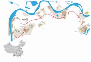 武黃城際鐵路規劃圖