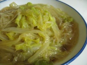 干貝白菜燉冬粉 干貝白菜燉冬粉