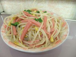 火腿炒豆芽