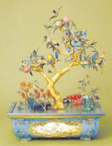 鑲寶石九重春色圖盆景 鑲寶石九重春色圖盆景