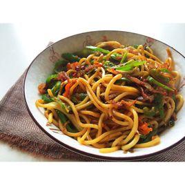 尖椒肉絲炒麵 尖椒肉絲炒麵