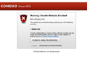 COMODO DNS攔截圖