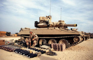 （圖）海灣戰爭期間美軍82空降師裝備的M551空降坦克