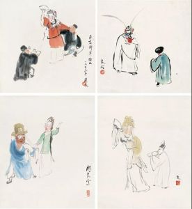關良《戲劇人物》  1953年 北京畫院藏