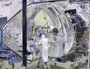 赫歇爾望遠鏡在進行最後的檢驗。