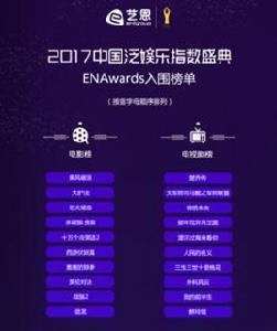 2017中國泛娛樂指數盛典 2017中國泛娛樂指數盛典