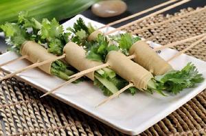 香菜豆皮卷 香菜豆皮卷