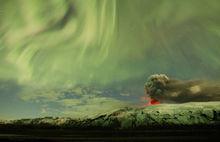 北極光與火山噴出物互動作用