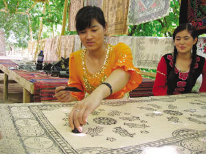 洋縣黃家營土織布