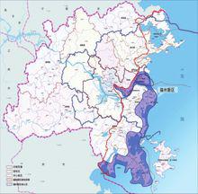 福州新區在福州五區八縣市中的位置