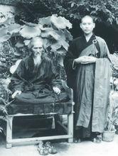 虛雲與佛源，1953年攝於武漢三佛寺