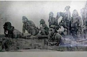 毒氣資料館陳列的侵華日軍在山西發動毒氣戰的資料照片。