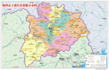 梅州市主要紅色資源分布圖