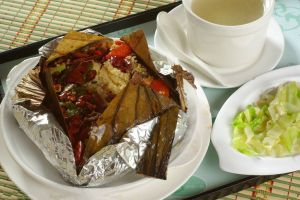 香菇叉燒荷葉飯 香菇叉燒荷葉飯