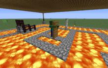 殭屍在試圖摧毀門，而不是繞道而行。