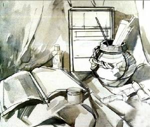 水粉靜物寫生步驟(轉)