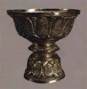 銀鏨花高足杯 銀鏨花高足杯